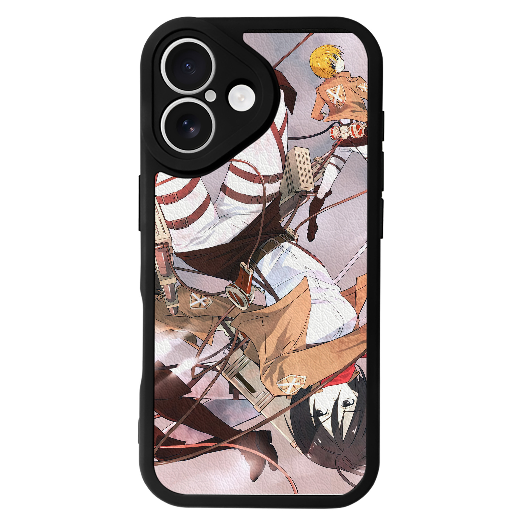 （画像用） 進撃の巨人 Attack on Titan 【iPhone 16シリーズ対応】シリコンスマホケース（レザー調） 材質：シリコン